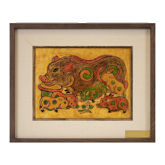 Lacquer Painting ( LỢN ĐÀN )