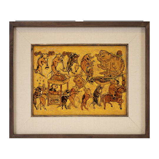 Lacquer Painting ( ĐÁM CƯỚI CHUỘT )