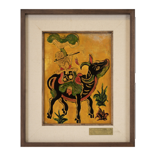Lacquer Painting ( CHĂN TRÂU THỔI SÁO )