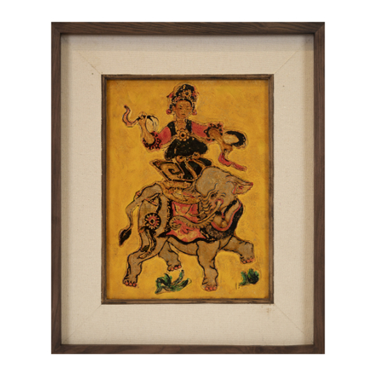 Lacquer Painting ( BÀ TRIỆU CƯỠI VOI )