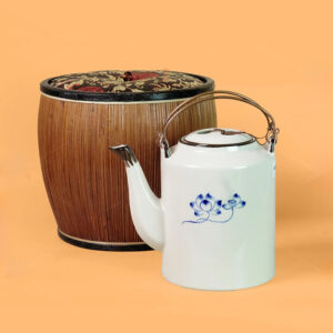 Bat Trang Teapot Decorated with Lotus Flowers