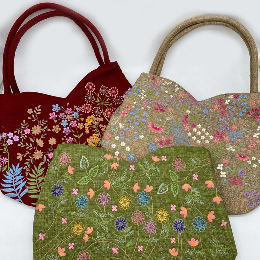 Handmade Flower Embroidered Bag