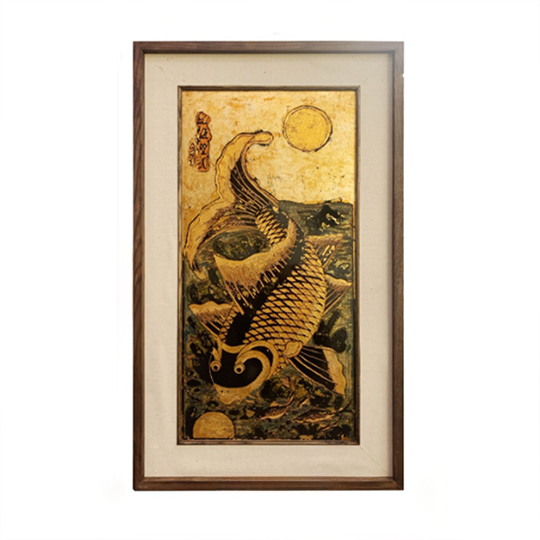 Lacquer Painting( CÁ CHÉP TRÔNG TRĂNG )